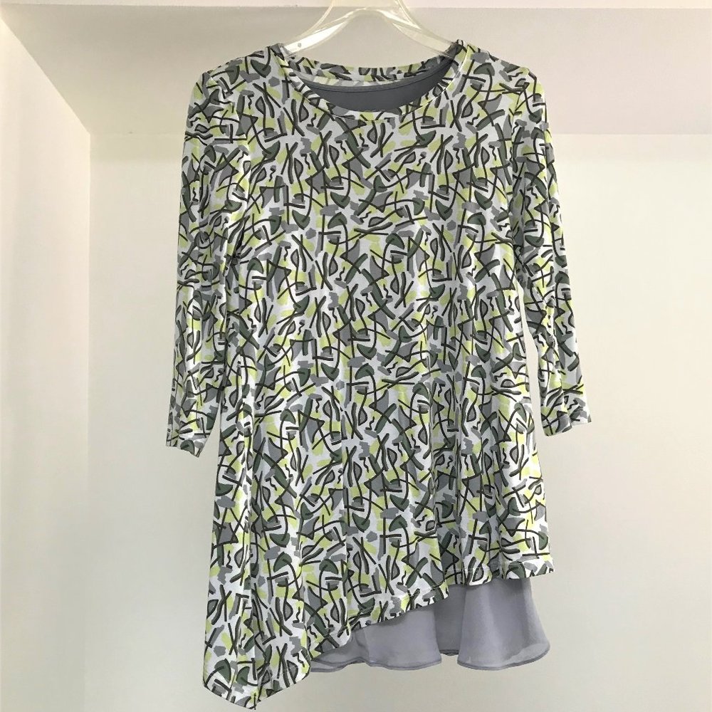 LOGO Jersey Knit 2-Piece Tunic/Tank Set, Size XXS